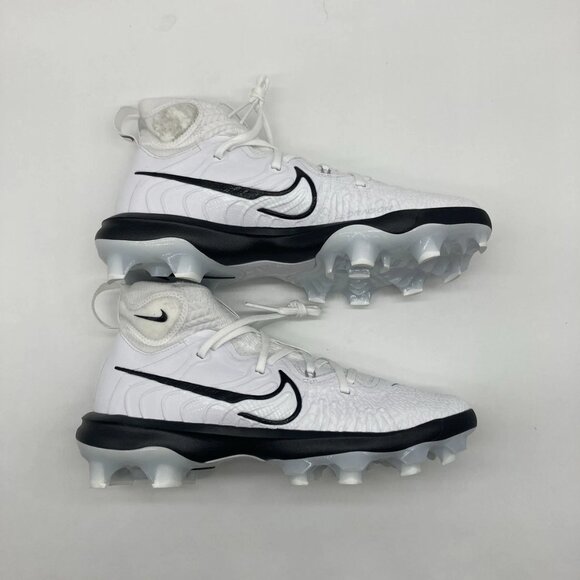 Nike Alpha Huarache NXT MCS Baseball Cleats Mens 7.5 White Black DJ6519-101 NEW - Picture 5 of 6